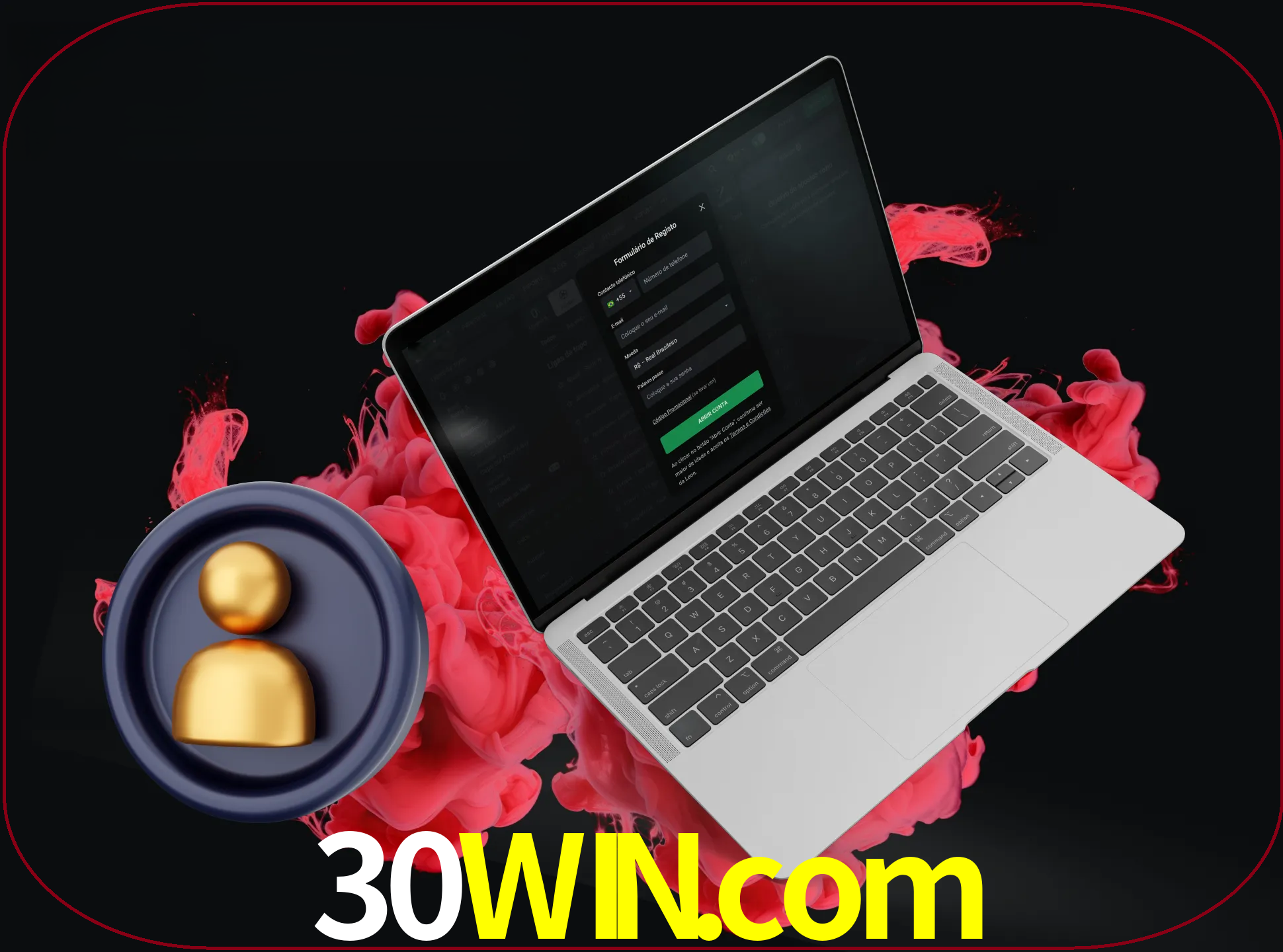 No cabeçalho do site 30win, clique no botão que o levará a um formulário especial onde terá de introduzir as suas informações actuais.