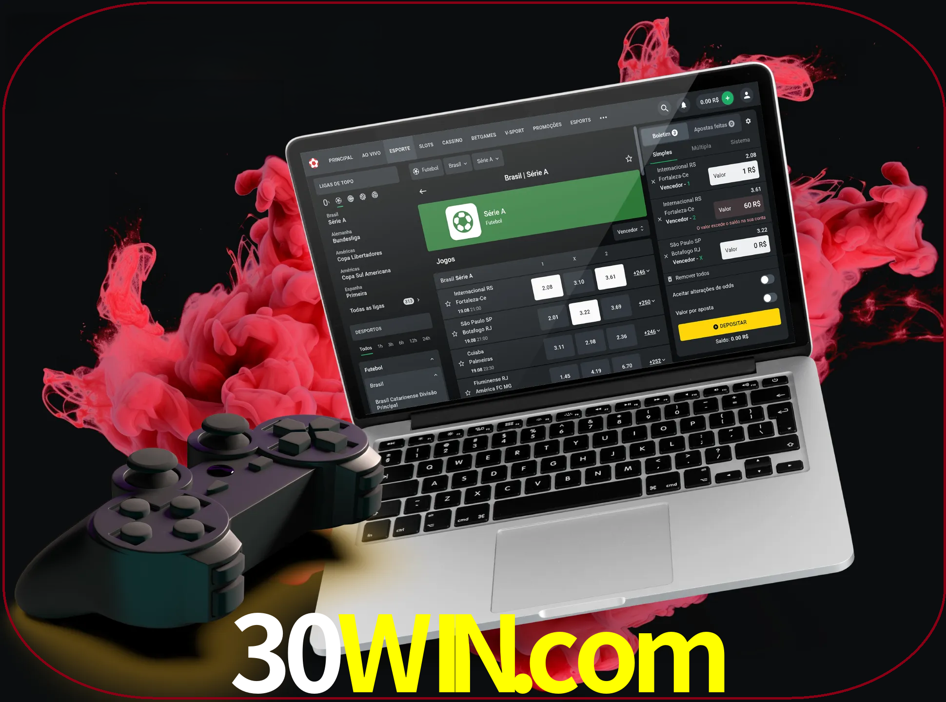 Visite a secção especial de jogos de vídeo em 30win para descobrir em que jogos pode apostar e ganhar muito dinheiro.